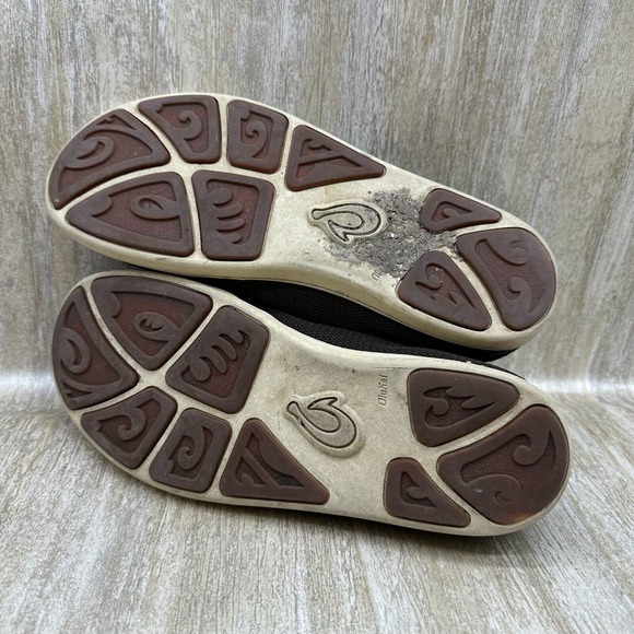 Olukai Shoes Mens 9.5 Nohea Mesh Comfort Slip On Loafer Brown Fabric Flats - Picture 8 of 12